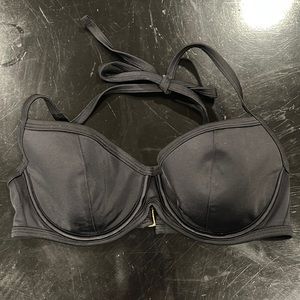 Victorias Secret black underwire bikini top 34D
